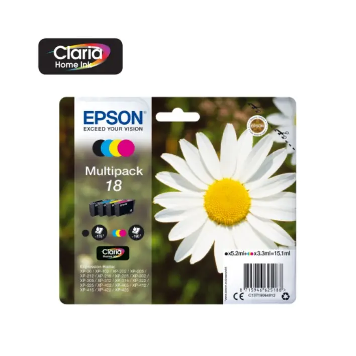 Pack 4 cores Epson 18 Series Original