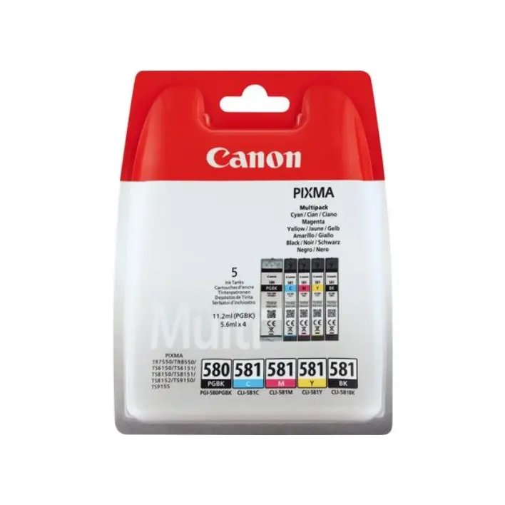 Pack Canon PGI580 Preto CLI581 BKCMY