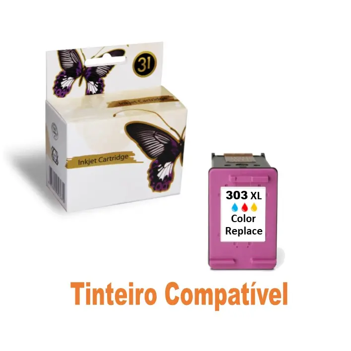Tinteiro HP303xl Tricolor Compatível