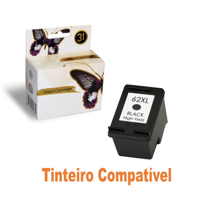 Tinteiro HP62xl Black Compatível