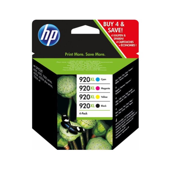 Pack 4 cores Tinteiro HP 920XL