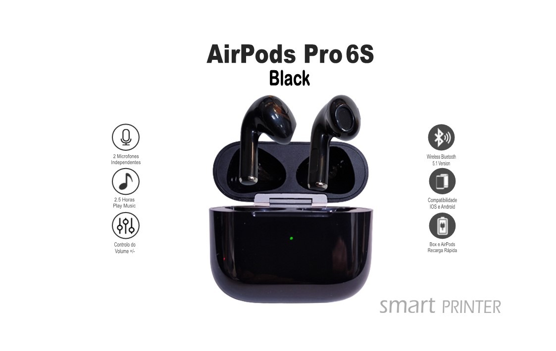 AirPods Pro 6S Bluetooth Black • Smart 