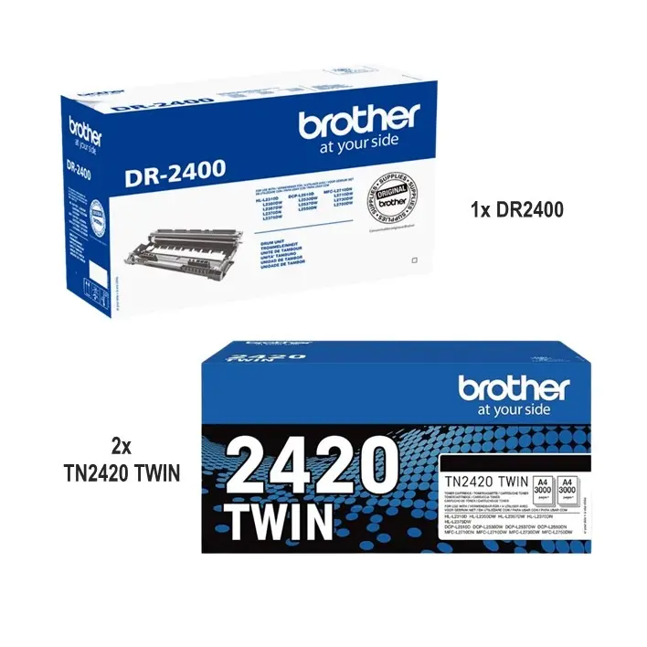 Pack +Eco. Brother DR-2400 4x TN-2420 Original