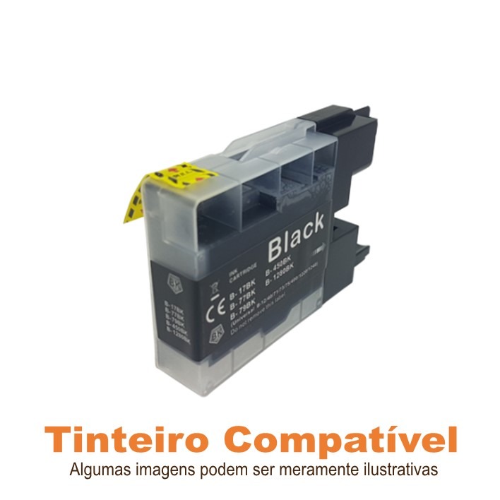 Tinteiro Preto Brother LC1240BK LC1280BK Compatível
