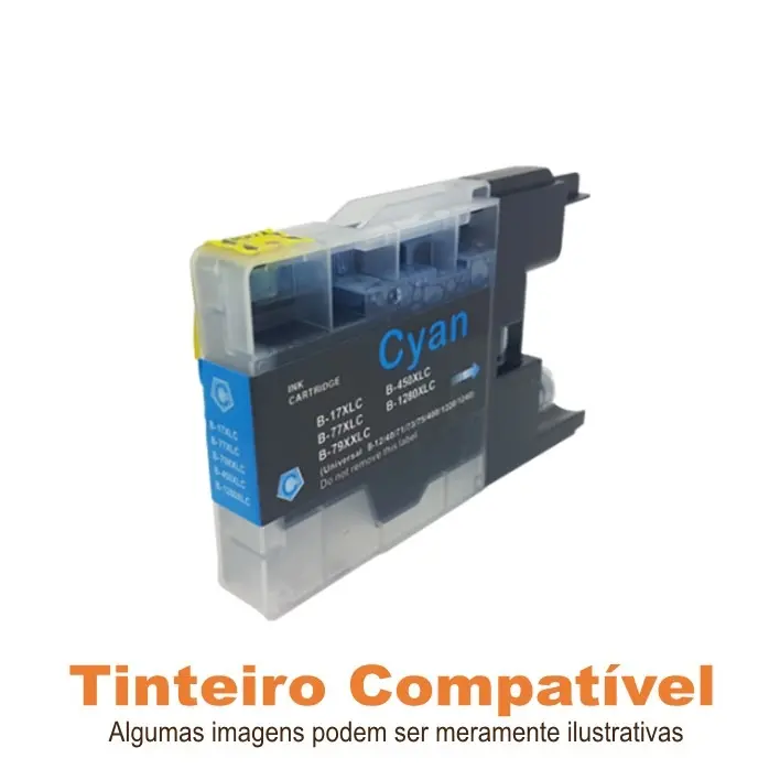 Tinteiro Ciano Brother LC1240C LC1280C Compatível