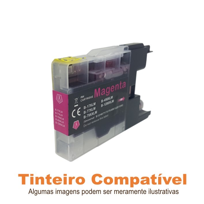 Tinteiro Magenta Brother LC1240M LC1280M Compatível