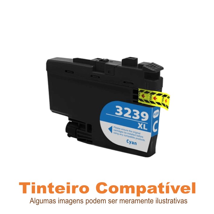 Tinteiro Brother LC3239XLC Cyan Compatível