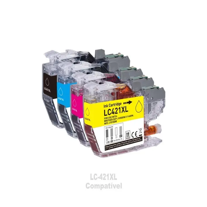 Pack 4 Cores Brother LC421XL Compatível