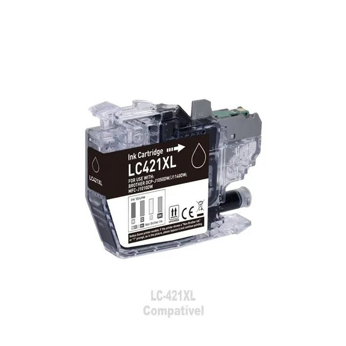 Tinteiro Brother LC-421XLBK Black Compatível
