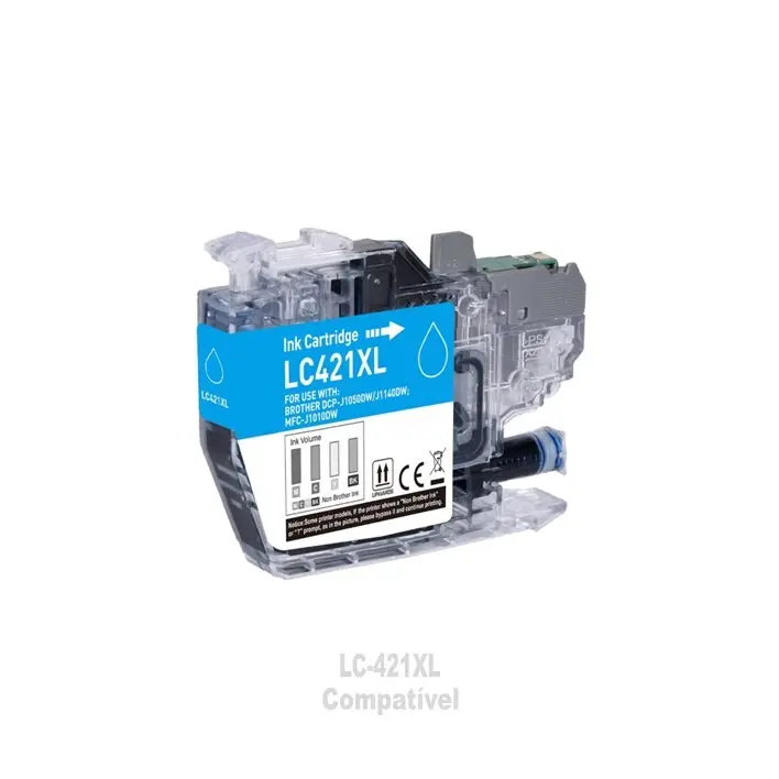 Tinteiro Brother LC-421XLC Cyan Compatível