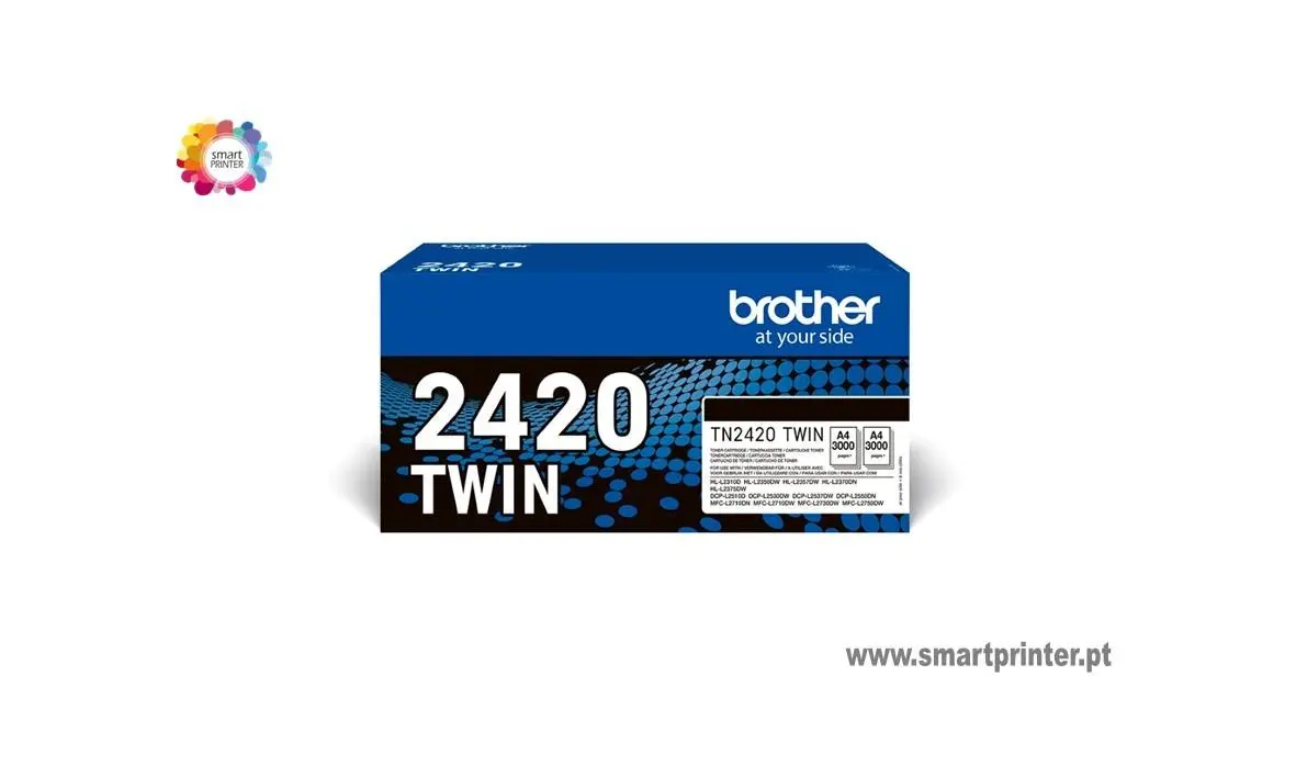 Pack 2 Toners Brother TN-2420 Twin Original • Smart Printer