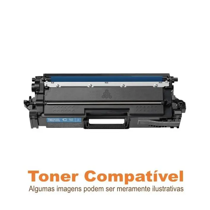 Toner genérico Ciano compatível com Brother TN821XXLC ou TN821XLC