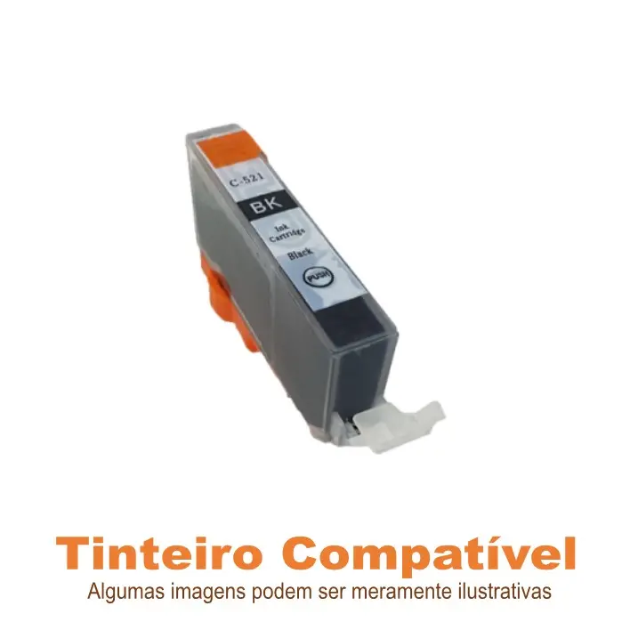 Tinteiro Canon CLI521BK Black Compatível