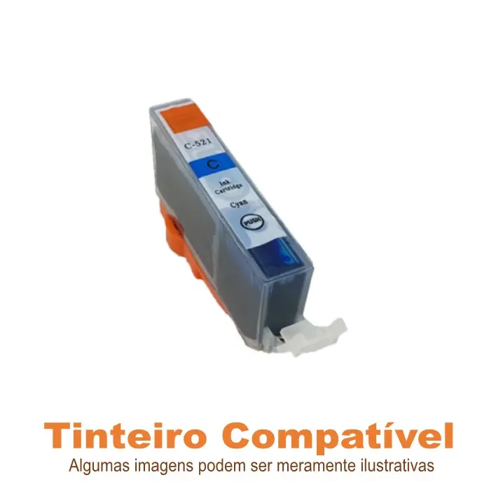 Tinteiro Canon CLI521C Cyan Compatível