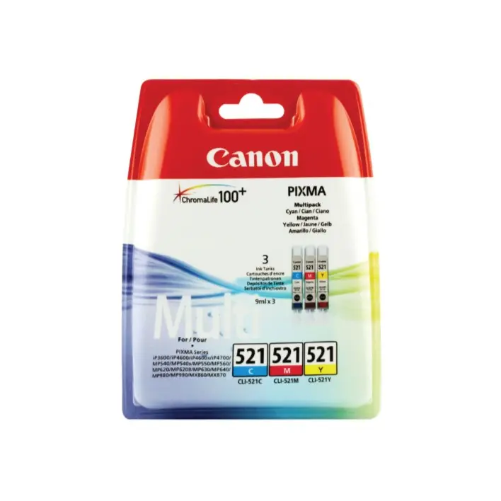 Pack Canon CLI521CMY 3 Colors Original