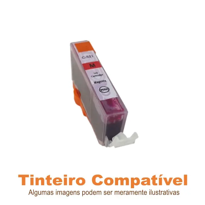 Tinteiro Canon CLI521M Magenta Compatível