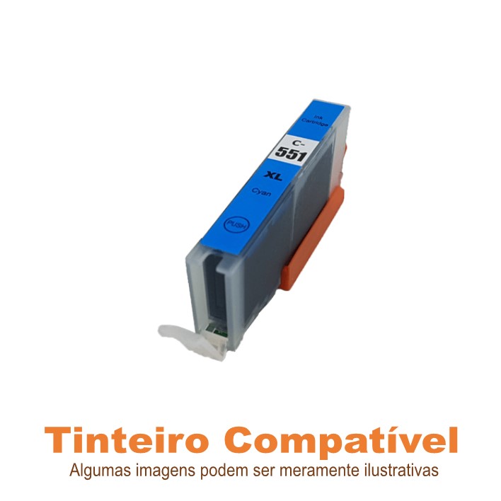 Tinteiro Canon CLI551XLC Cyan Compatível