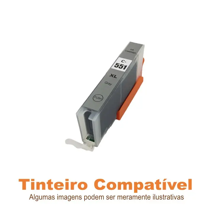 Tinteiro Canon CLI551XLGY Grey Compatível