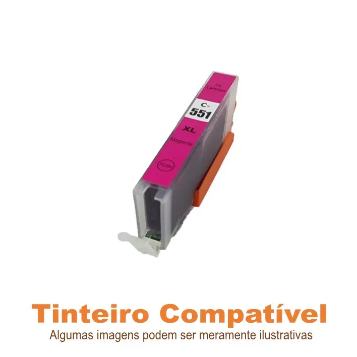 Tinteiro Canon CLI551XLM Magenta Compatível