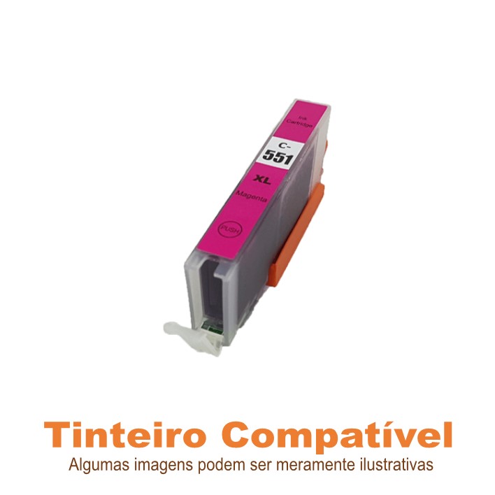 Tinteiro Canon CLI551XLM Magenta Compatível