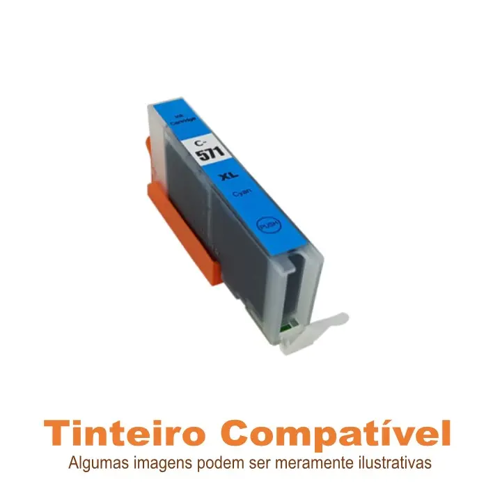 Tinteiro Canon CLI571XLC Cyan Compatível
