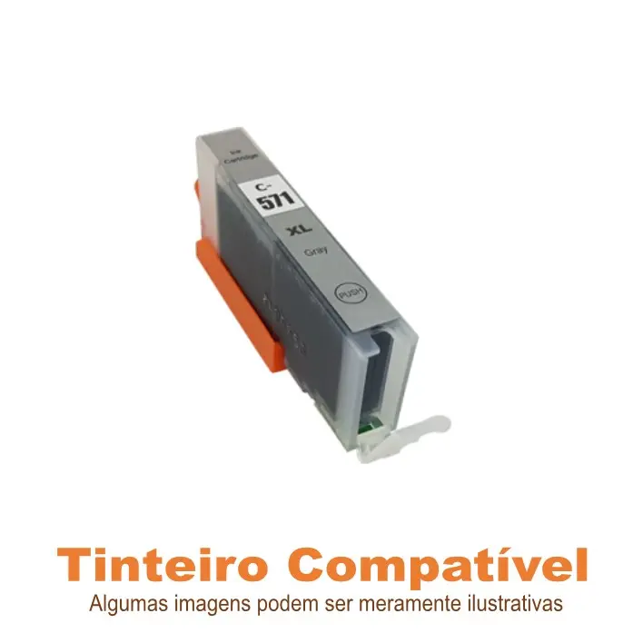 Tinteiro Canon CLI571XLGY Grey Compatível