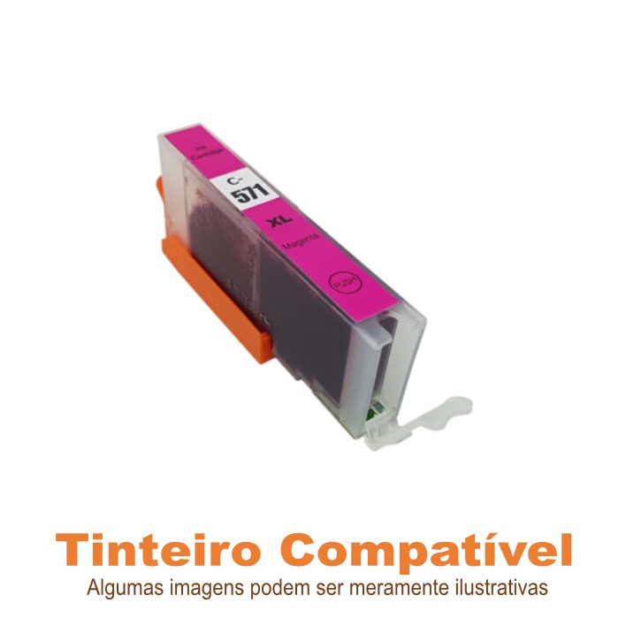 Tinteiro Canon CLI571XLM Magenta Compatível