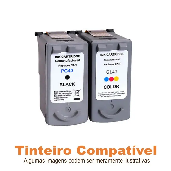 Tinteiros compatíveis Canon PG40 CL41 BKCMY