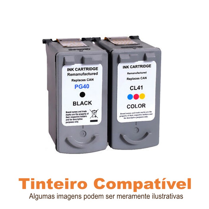 Tinteiros compatíveis Canon PG40 CL41 BKCMY