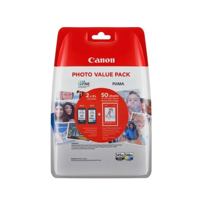 Pack Tinteiros Canon PG545XL CL546XL