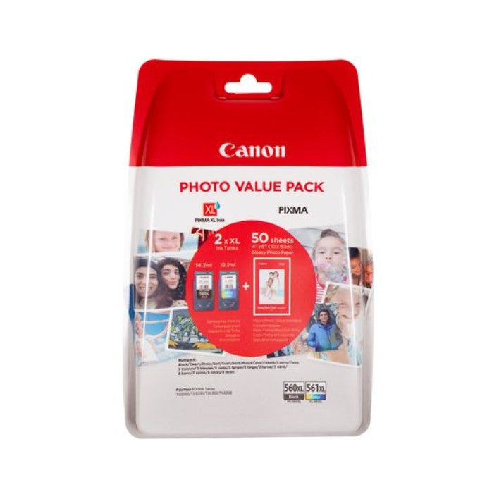 Pack Tinteiros Canon PG560XL CL561XL