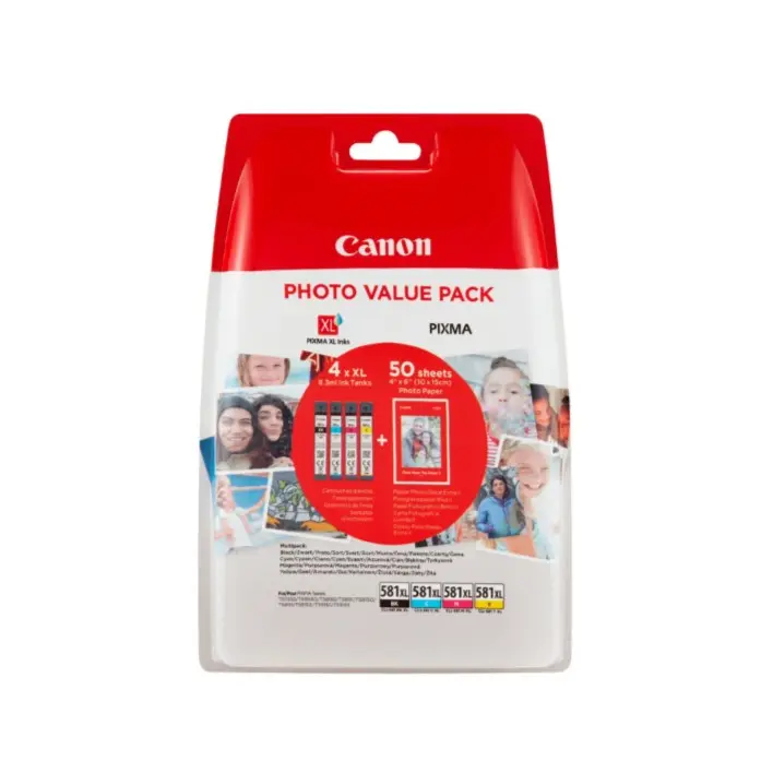 Pack Canon CLI581XL BKCMY + Oferta