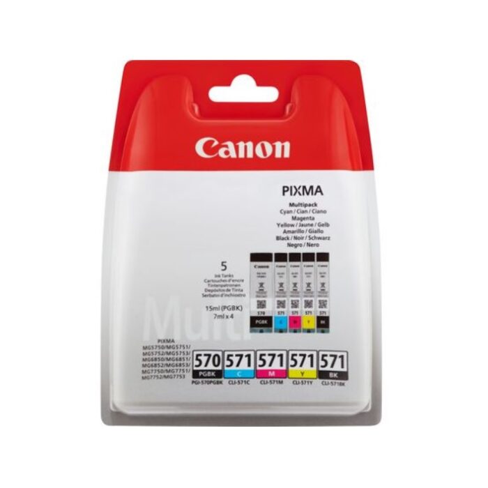 Pack Tinteiros Canon PGI570 CLI571 5 Colors