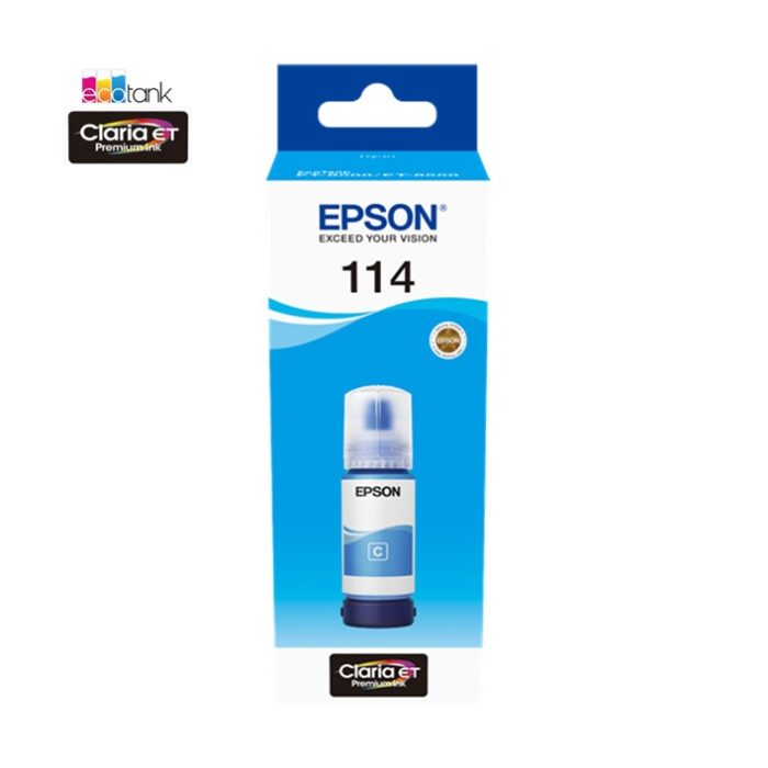 114 EcoTank Cyan Ink Botle