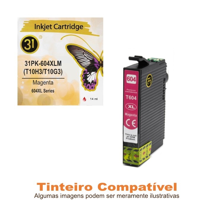 Cartucho de tinta Magenta Epson 604XL Ananás compatível Linha31