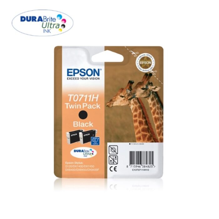 Twin Pack Epson T0711H Black