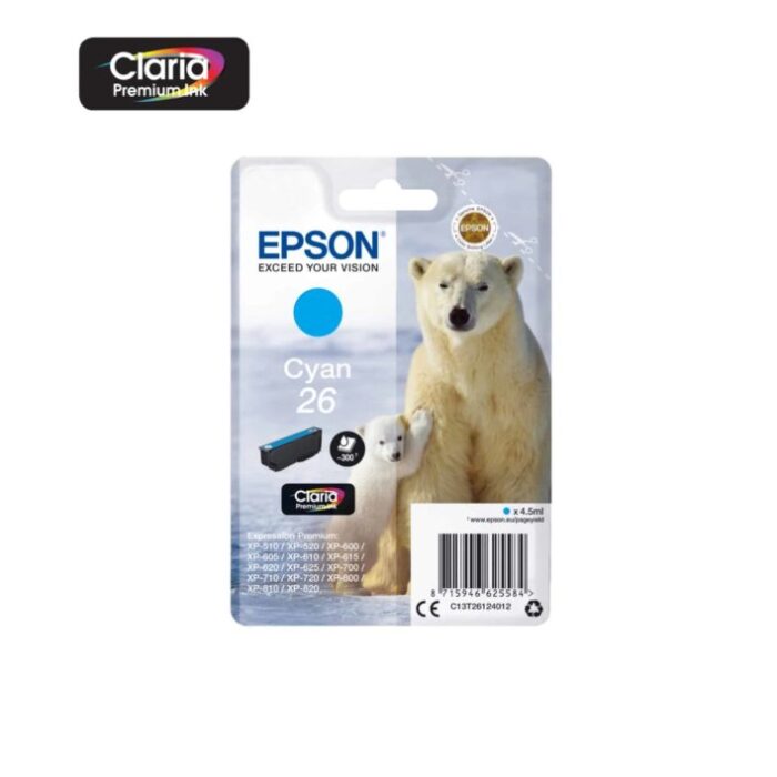 Tinteiro Epson 26 cyan