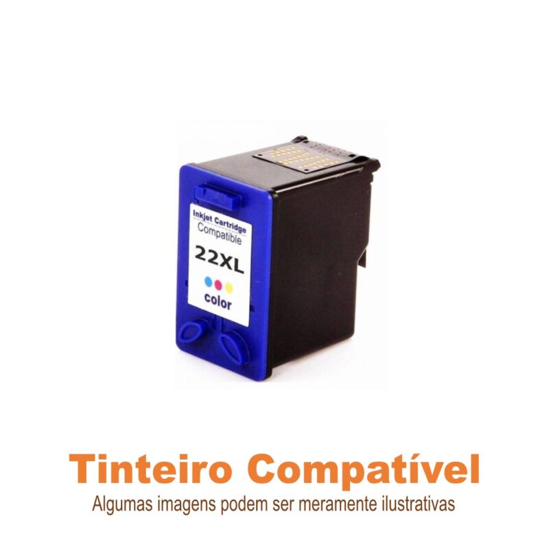Tinteiro HP22xl Tricolor Compatível