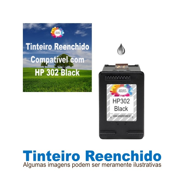 Tinteiro HP302 Black Reenchido
