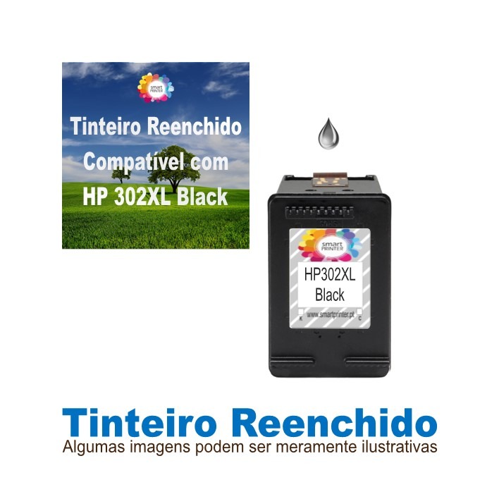 Tinteiro HP302XL Black Reenchido