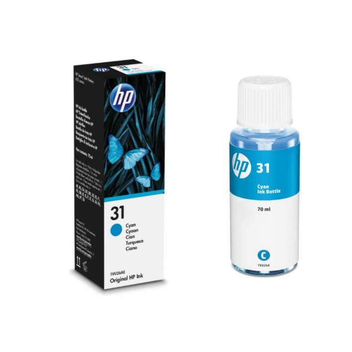 HP 31 Cyan Ink Bottle (1VU26AE)
