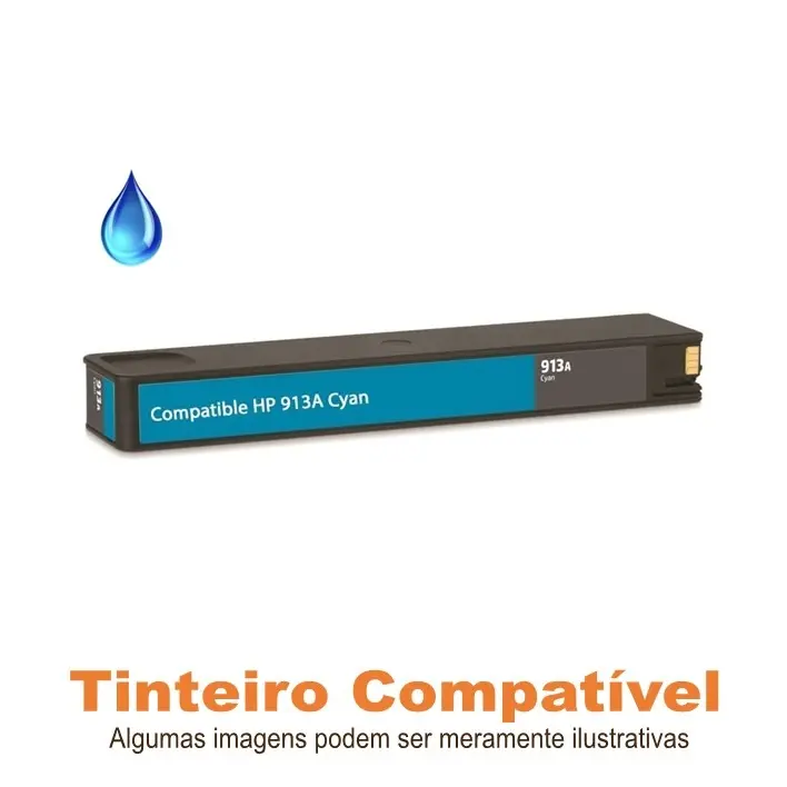 HP 913A Cyan F6T77AE Compatível