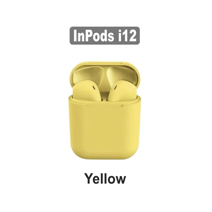 AirPods i12 TWS Yellow - Compatível