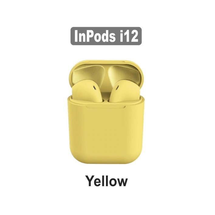 AirPods i12 TWS Yellow - Compatível
