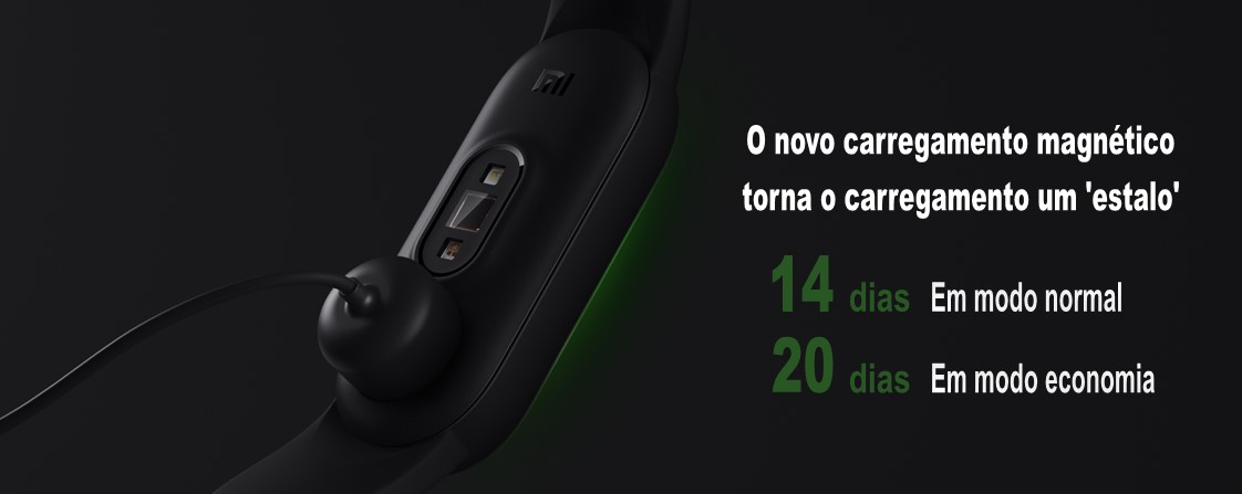 Xiaomi MI Band 5 - Carregamento magnético