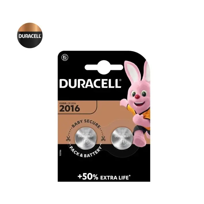 Duracell DL/CR2016 3V Lithium Coin Cell (Pack 2)