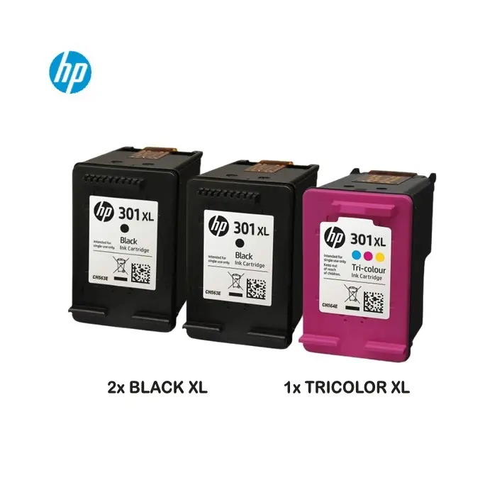 Pack HP 301XL 2x Black + 1x Tricolor Original