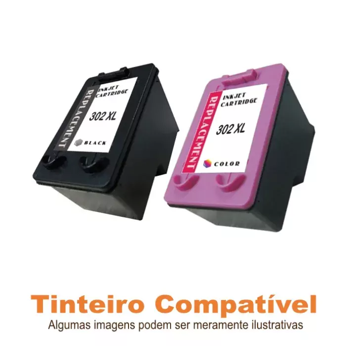 Pack 4 cores HP302XL Compatíveis