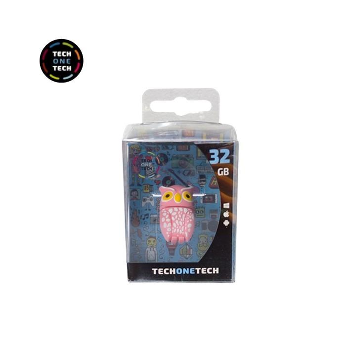 Pen Drive USB TechOneTech 32GB Pink Owl - TEC5143-32