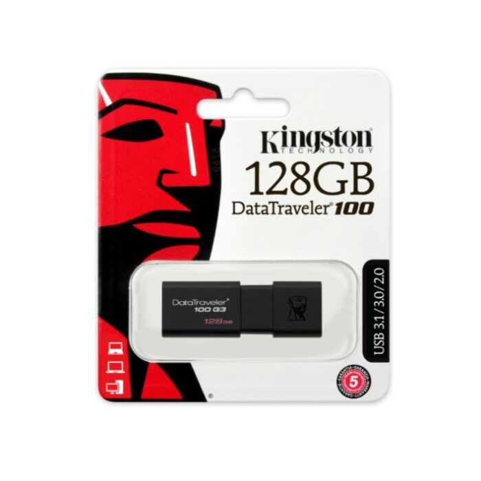 Pen USB KINGSTON DT100G3 128GB Data Traveler 100 - USB 3.1/3.0/2.0